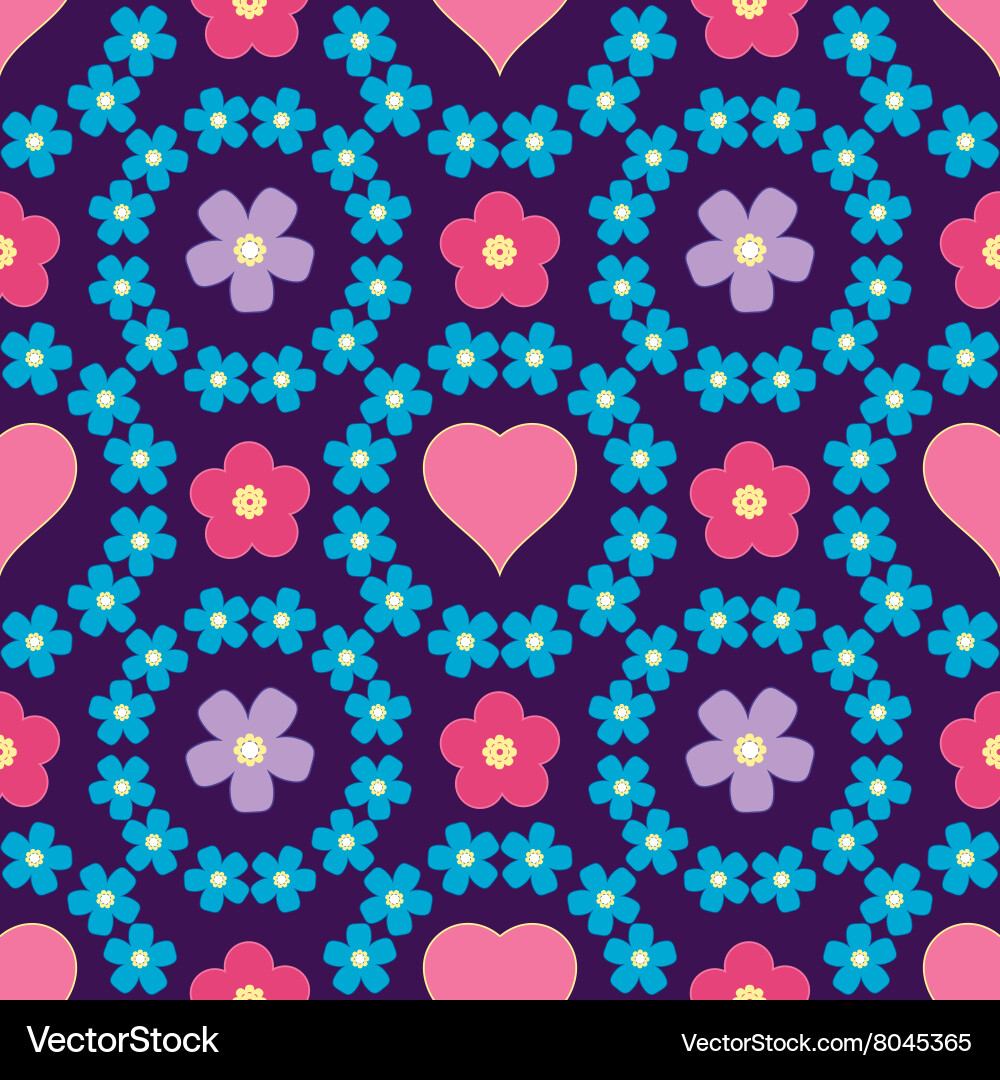 Floral background seamless pattern Vector Image