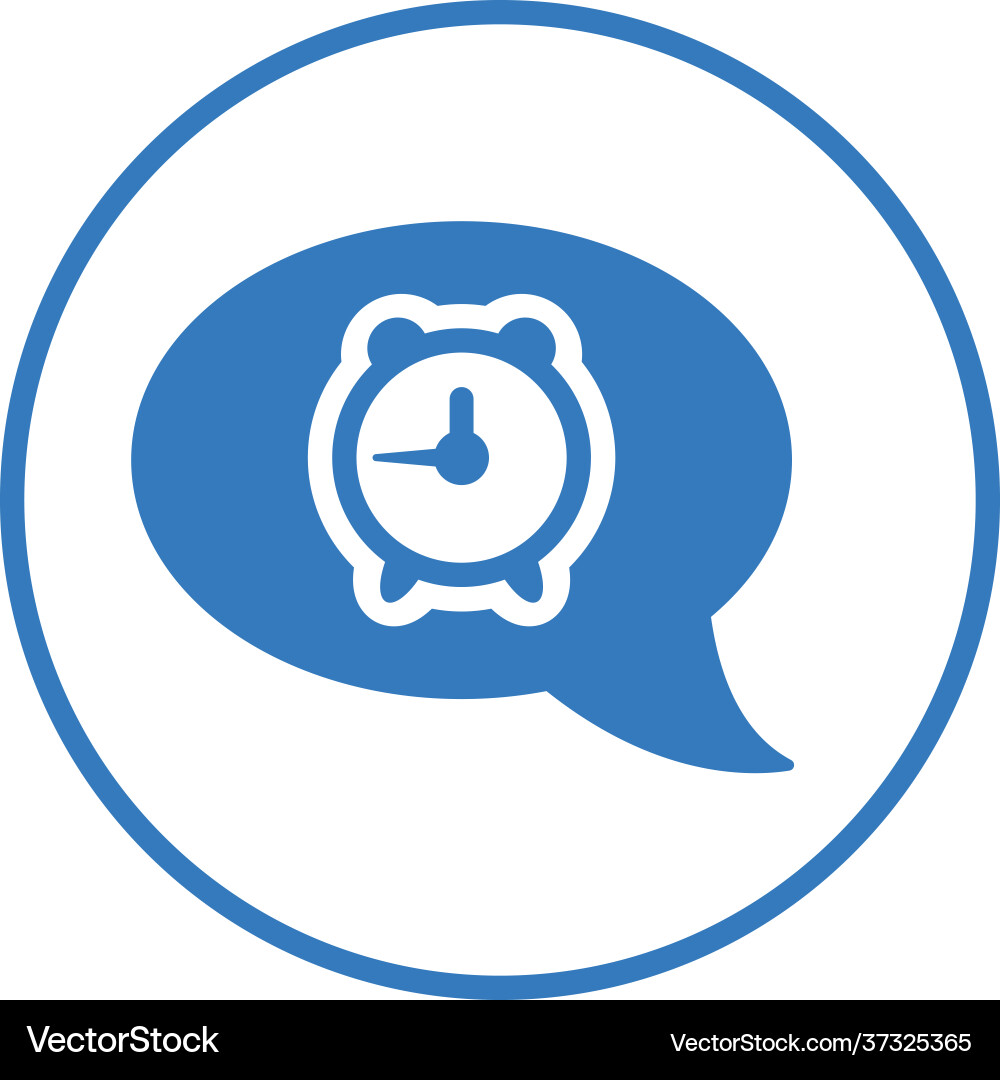 Message clock communication time service icon Vector Image
