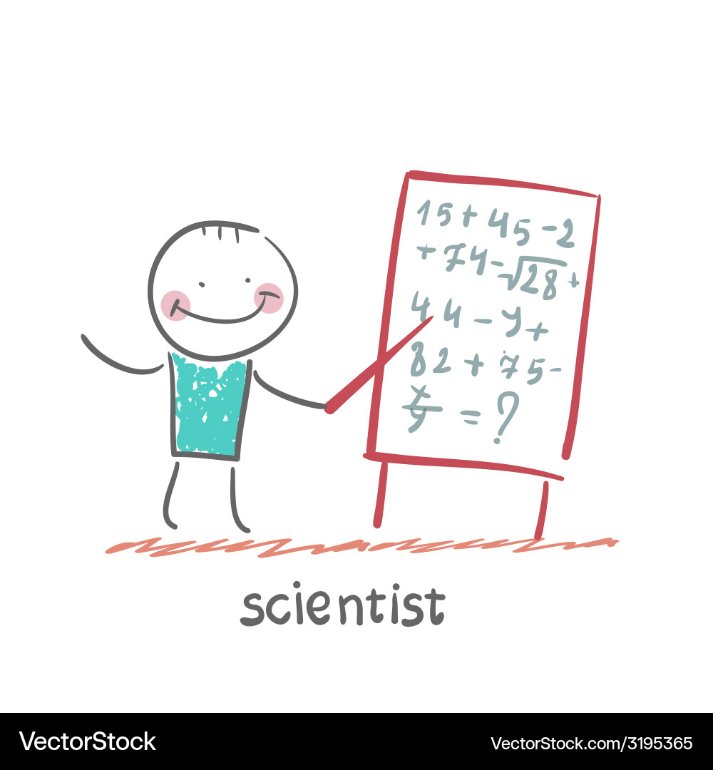Scientist Working in a Lab vector image