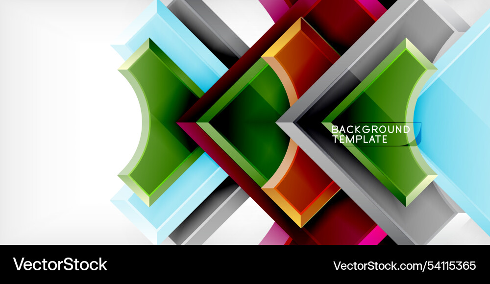 Square arrow shapes with round elements Vector Image