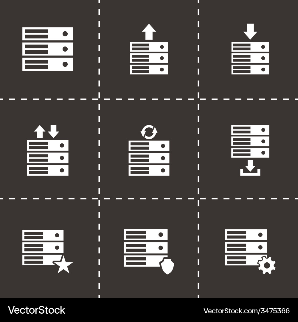 Database Icon Collection vector image