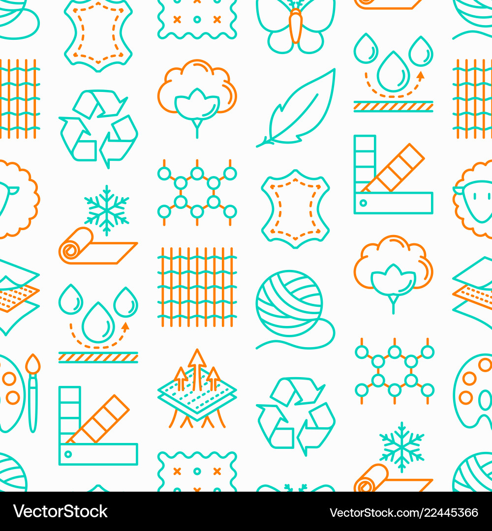 Fabric feature seamless pattern Fabric feature seamless pattern Vector Image
