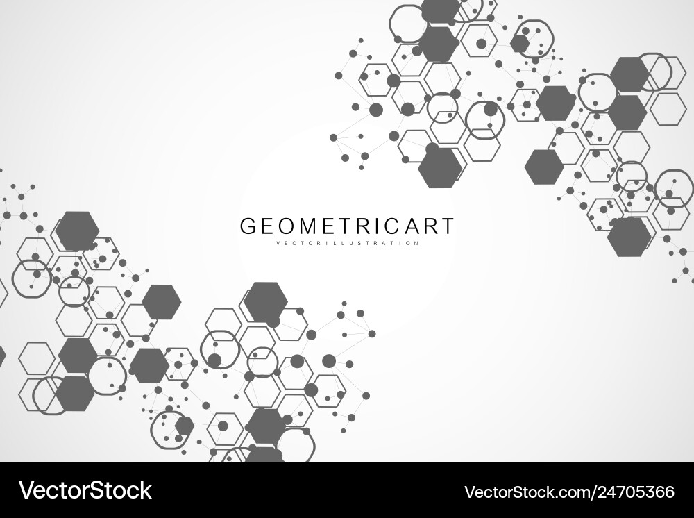 Hexagonal abstract background big data Hexagonal abstract background big data Vector Image
