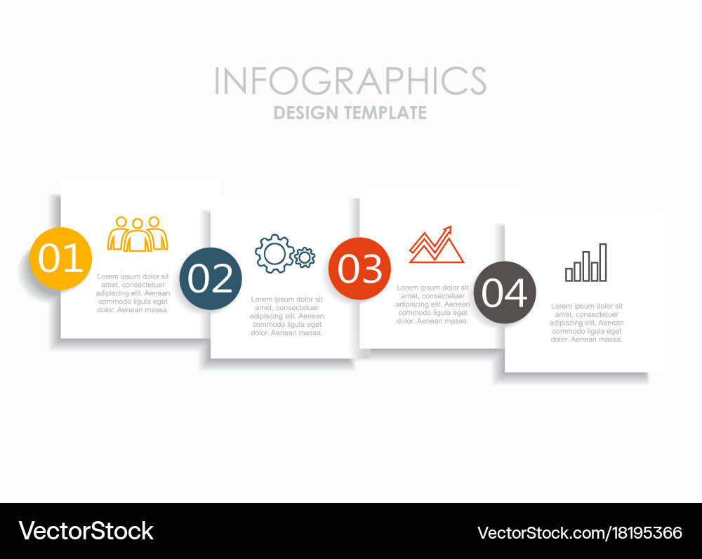 Infographic template can be used for workflow vector image