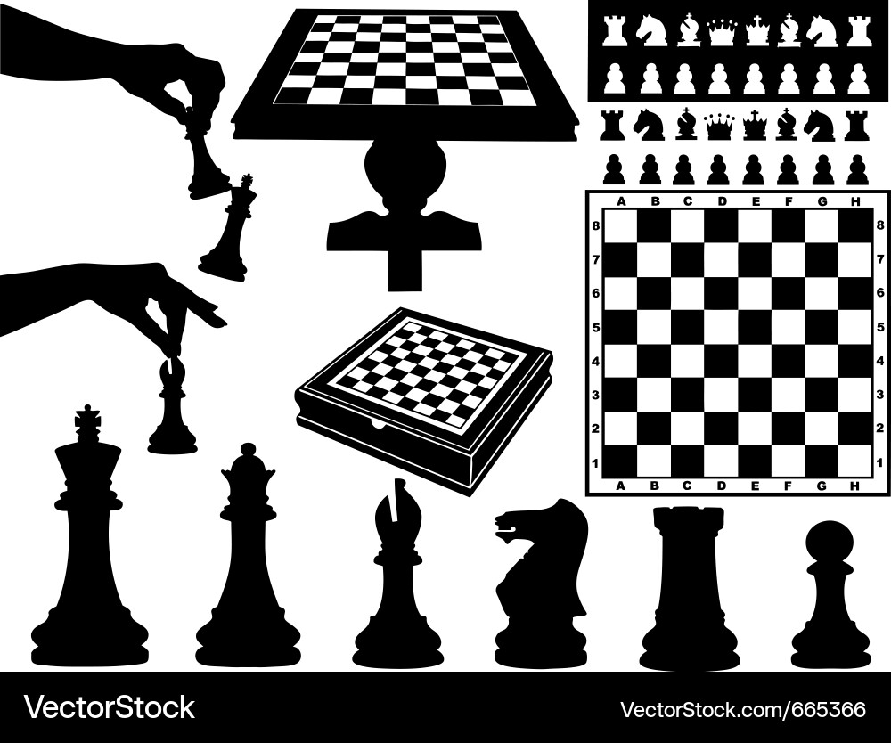 Isolated Chess Pieces vector image