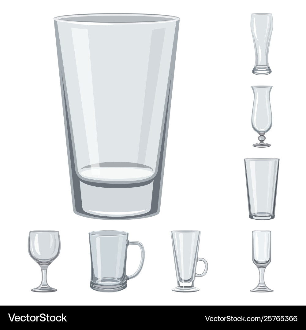 Isolated object dishes and container logo set Vector Image