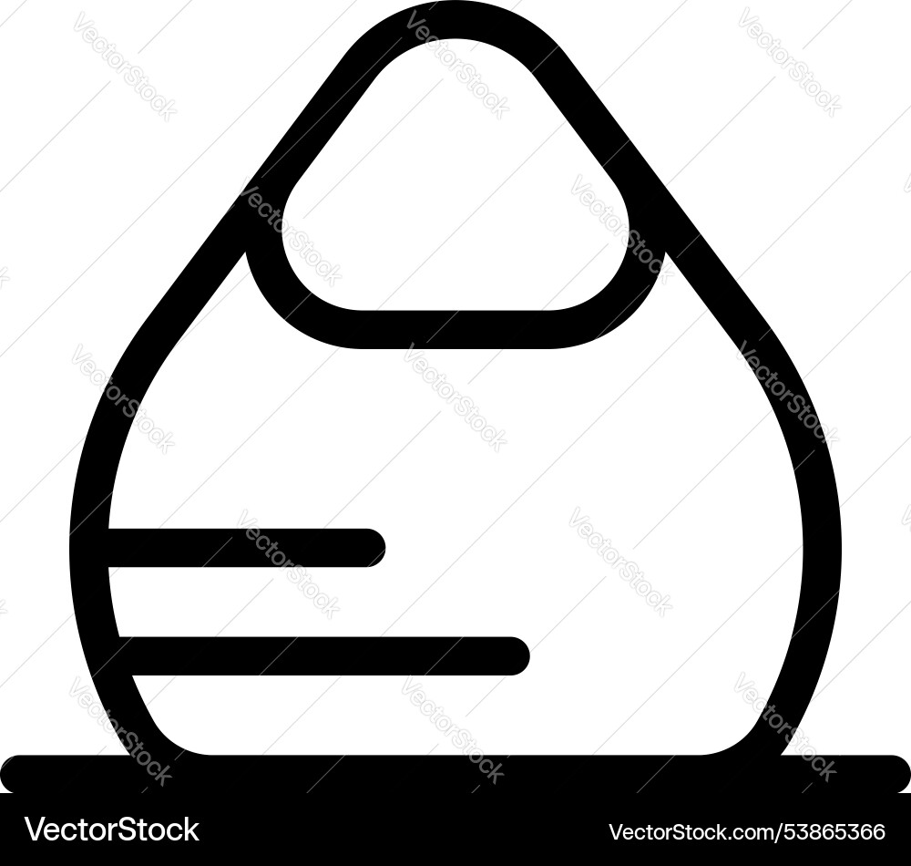 Line icon style representation of onigiri rice Line icon style representation of onigiri rice Vector Image