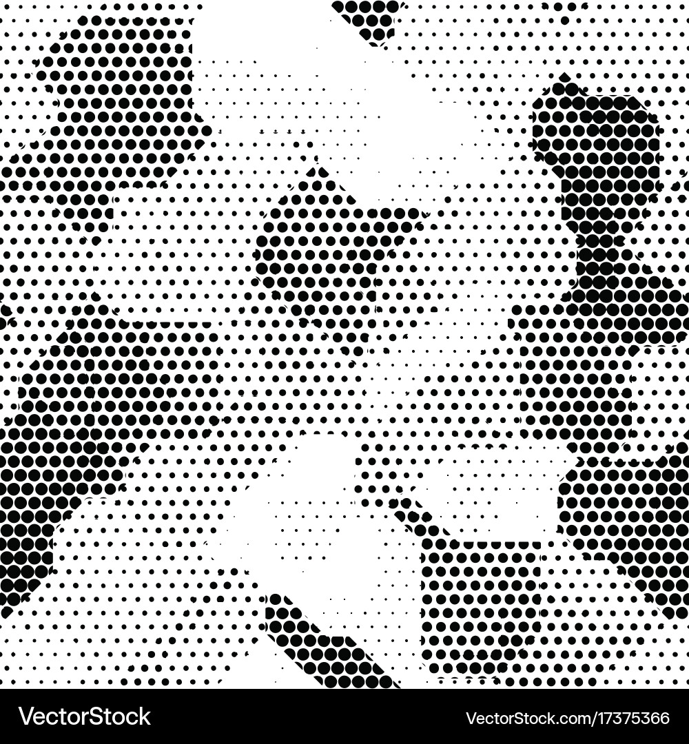 Modern seamless pattern with dots transition vector image
