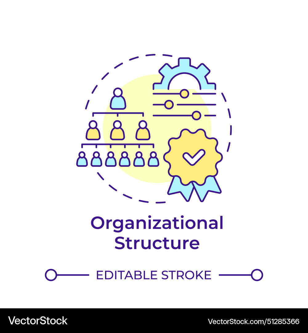 Organizational structure multi color concept icon Organizational structure multi color concept icon vector image