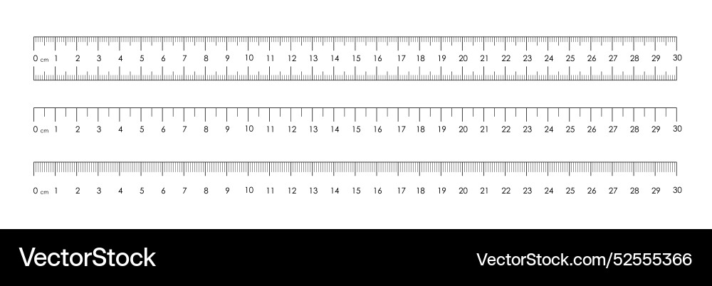 Ruler blank isolated measuring tool Royalty Free Vector