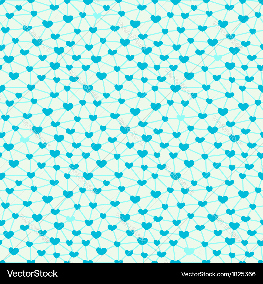 Seamless pattern with hearts linked together Vector Image