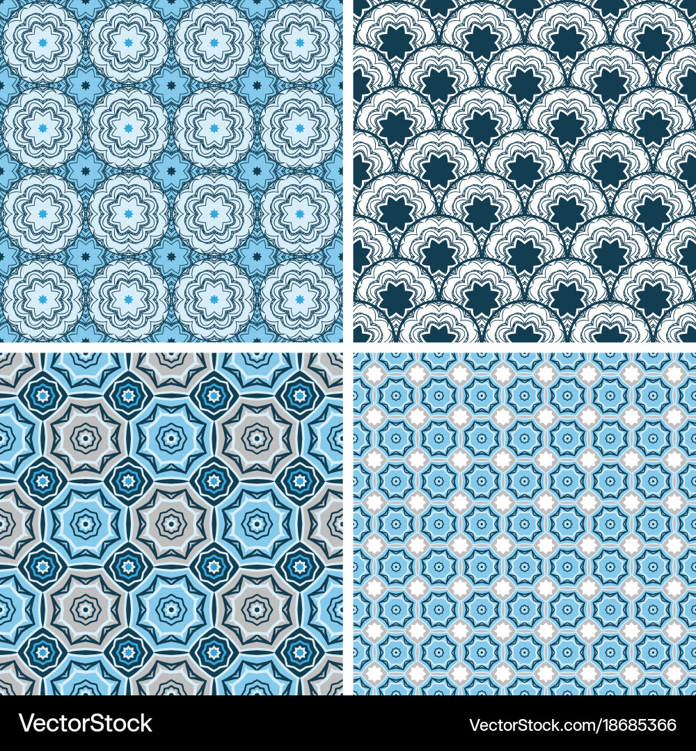 Seamless patterns in trendy minimal style vector image
