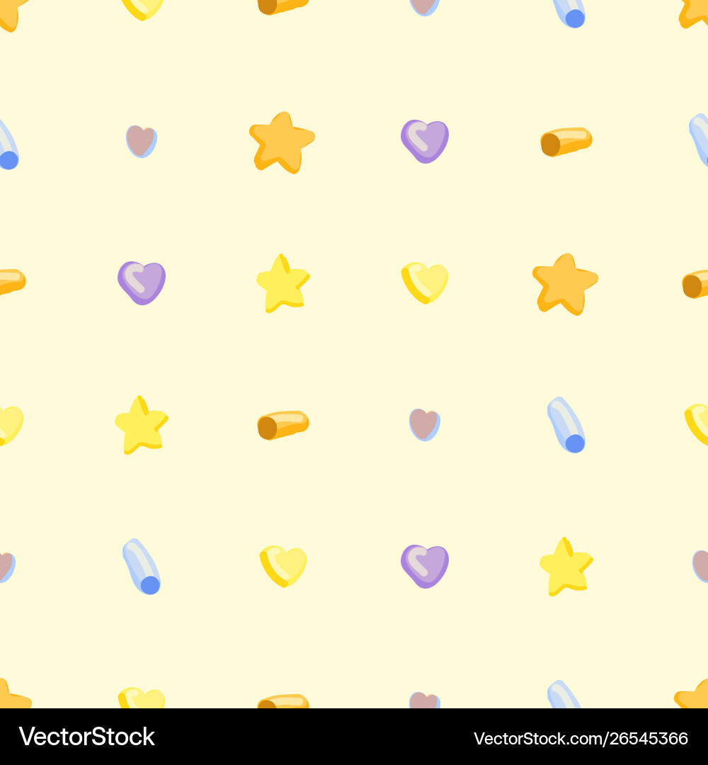 Simple pattern with hearts stars and circles Simple pattern with hearts stars and circles Vector Image