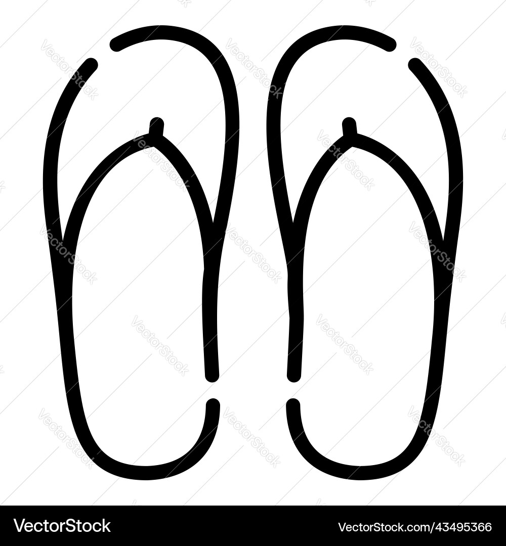 Slipper icon thin line style for web and mobile Vector Image