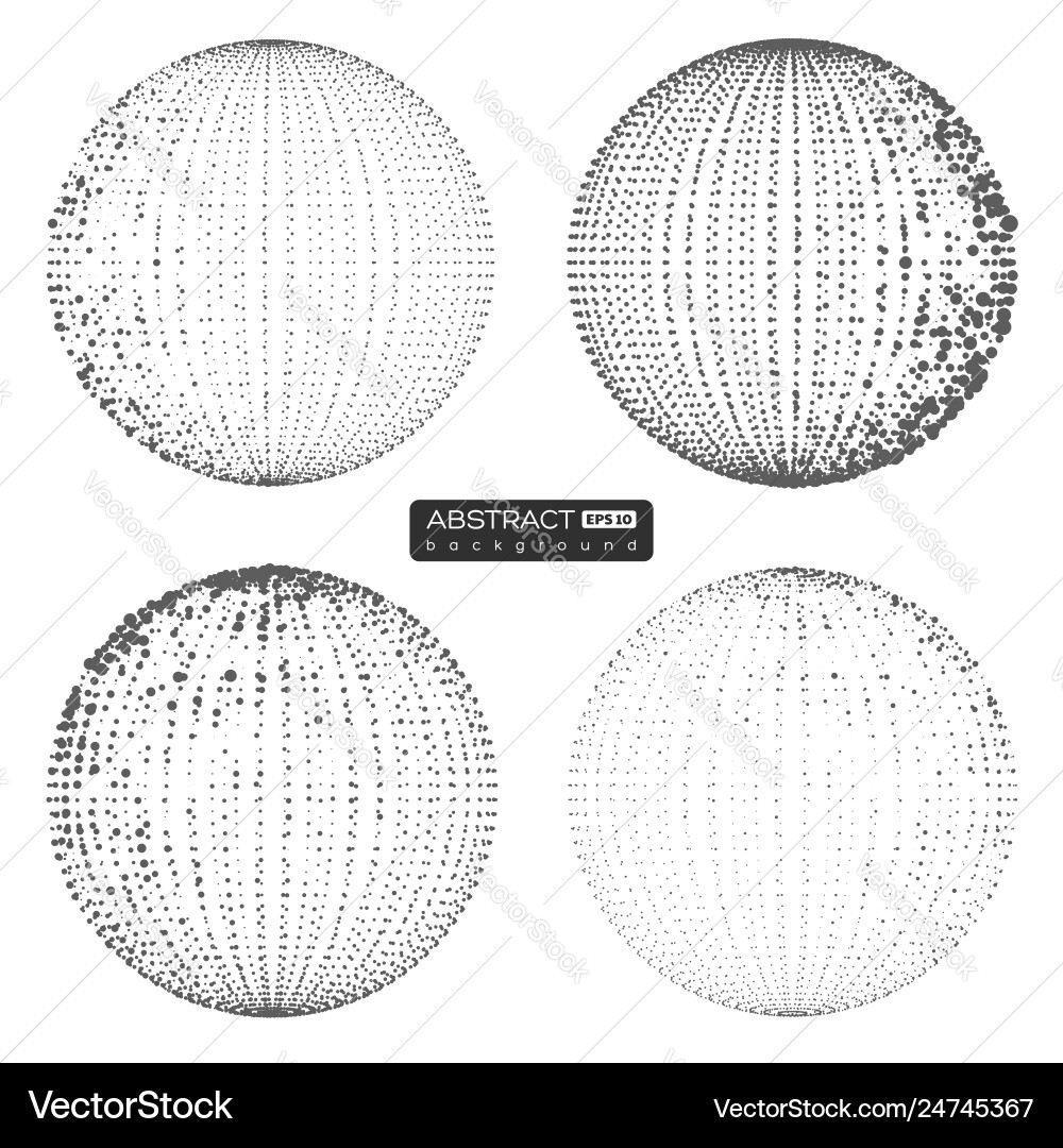 Abstract Globe Particle System Vector Image