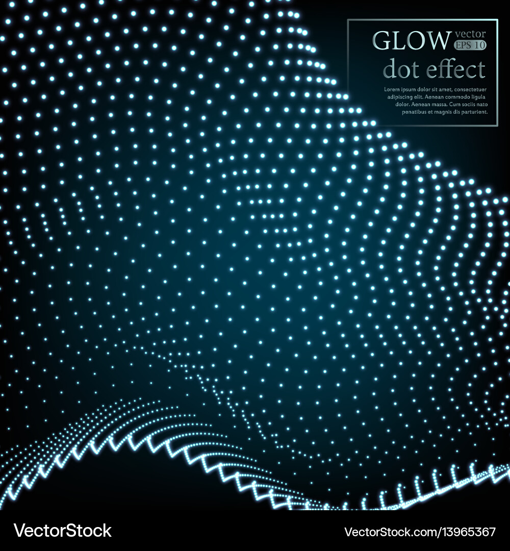 Array with dynamic particles 3d technology style Array with dynamic particles 3d technology style Vector Image