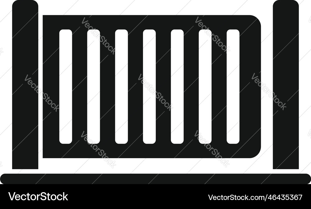 Closed gate icon simple automatic security Vector Image