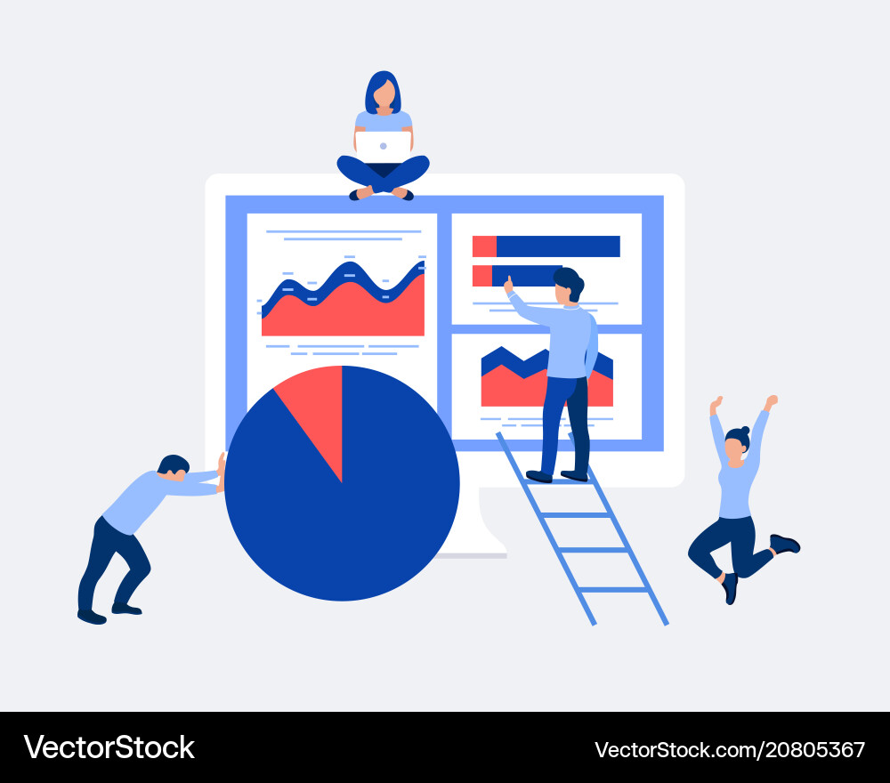 Data Analysis & Analytics Concept Vector Image