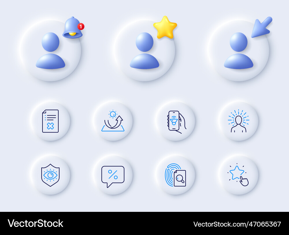 Discount message reject file and inspect line Discount message reject file and inspect line vector image