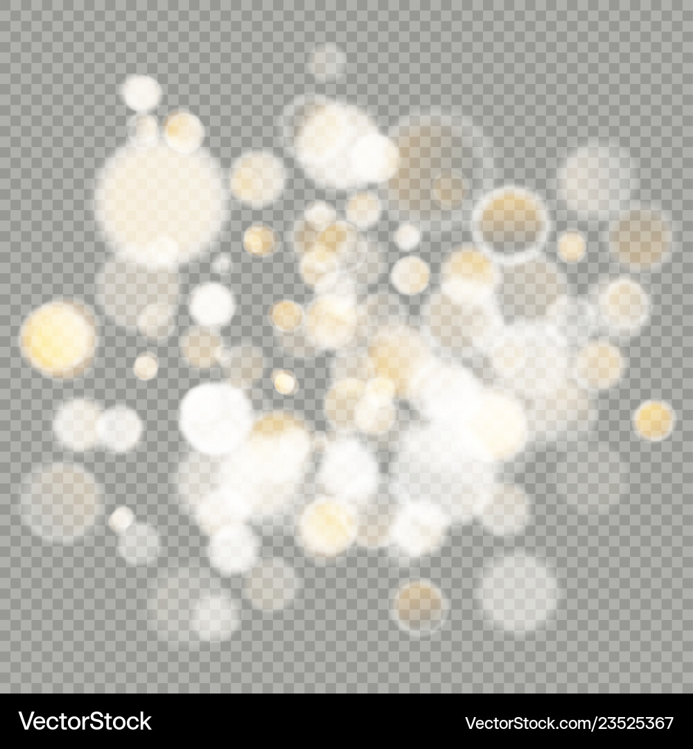 Effect of bokeh circles isolated on transparent Effect of bokeh circles isolated on transparent Vector Image