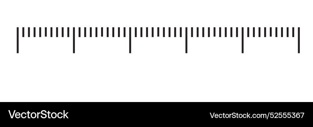 Measuring scale black lines isolated Measuring scale black lines isolated vector image