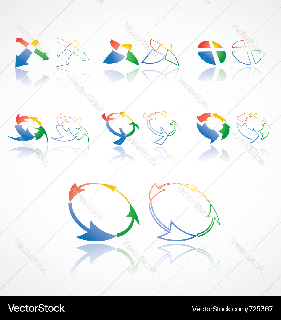 Modern Cycle & Icon Elements Vector Image