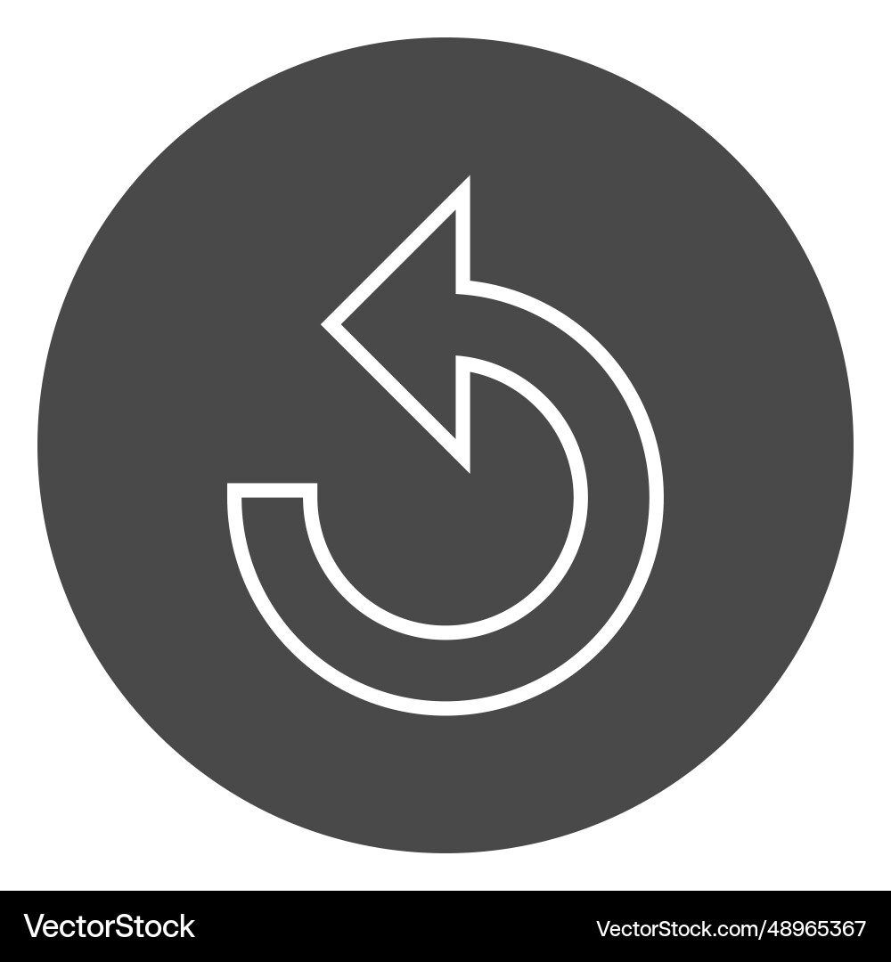 Repeat arrow button circle icon Vector Image