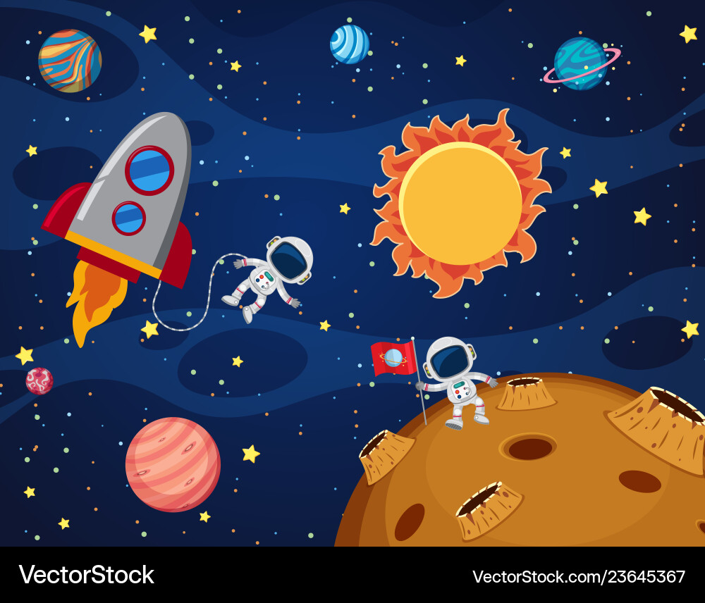 Space element in background Vector Image