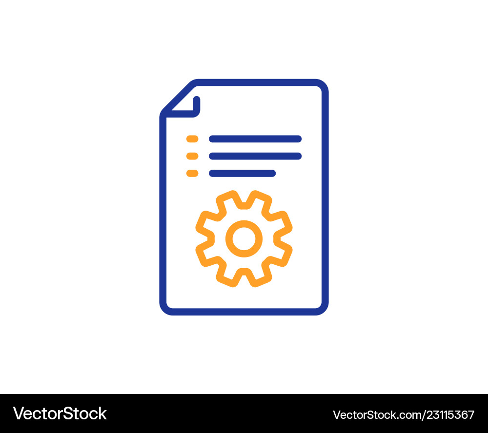 Technical documentation line icon instruction vector image