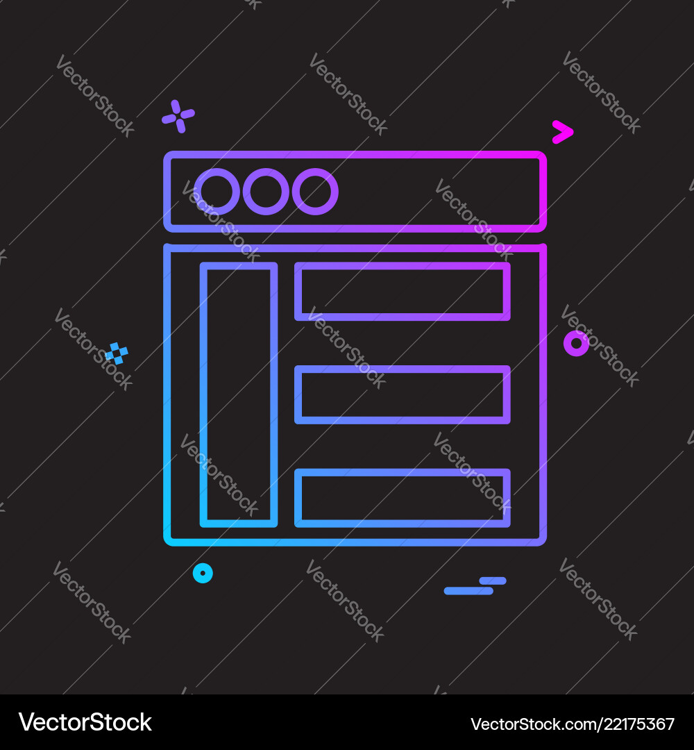 Web layouts icon design Web layouts icon design Vector Image