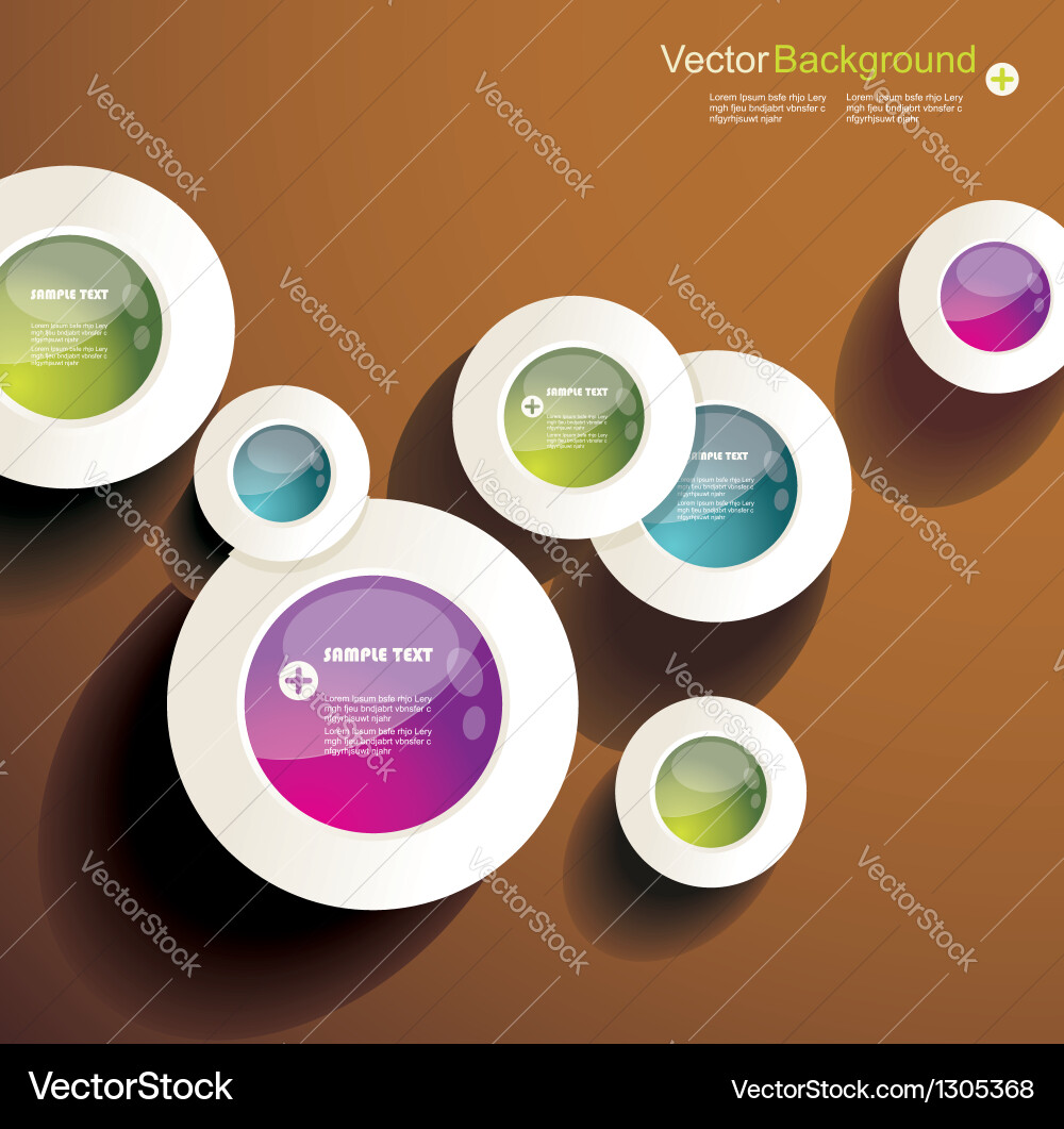 Abstract 3d circles background design vector image