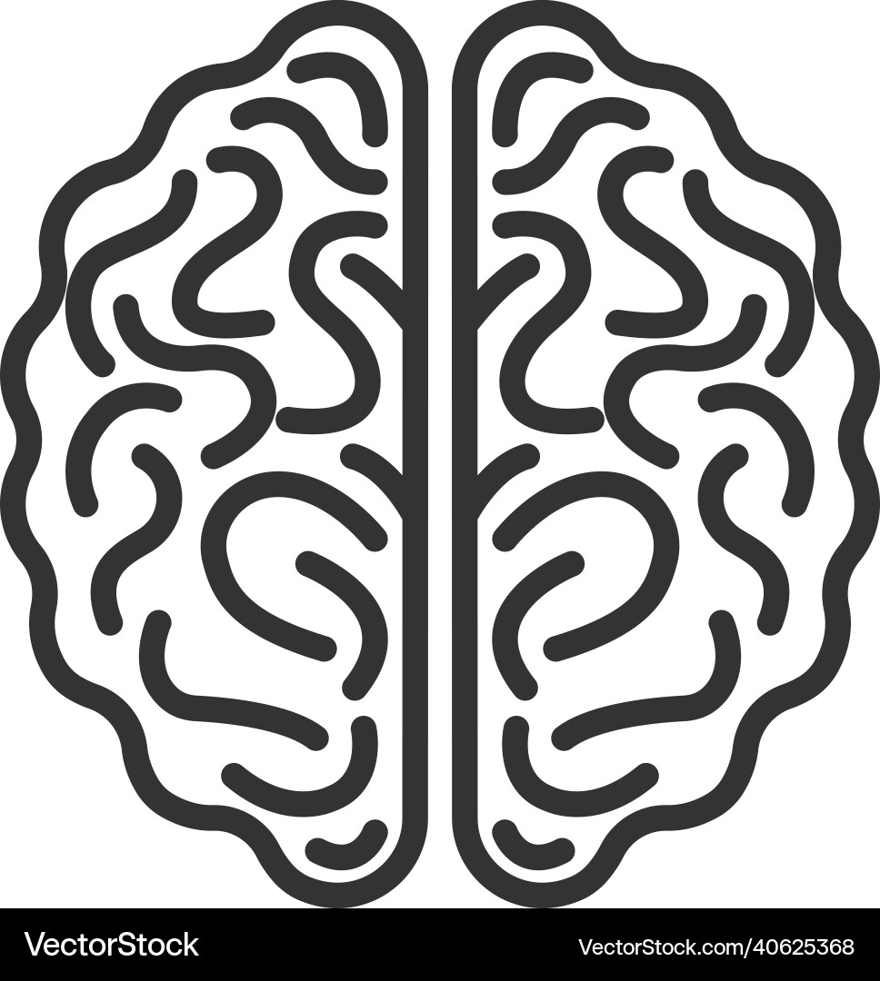 Brain icon mental health sign genius symbol Brain icon mental health sign genius symbol vector image