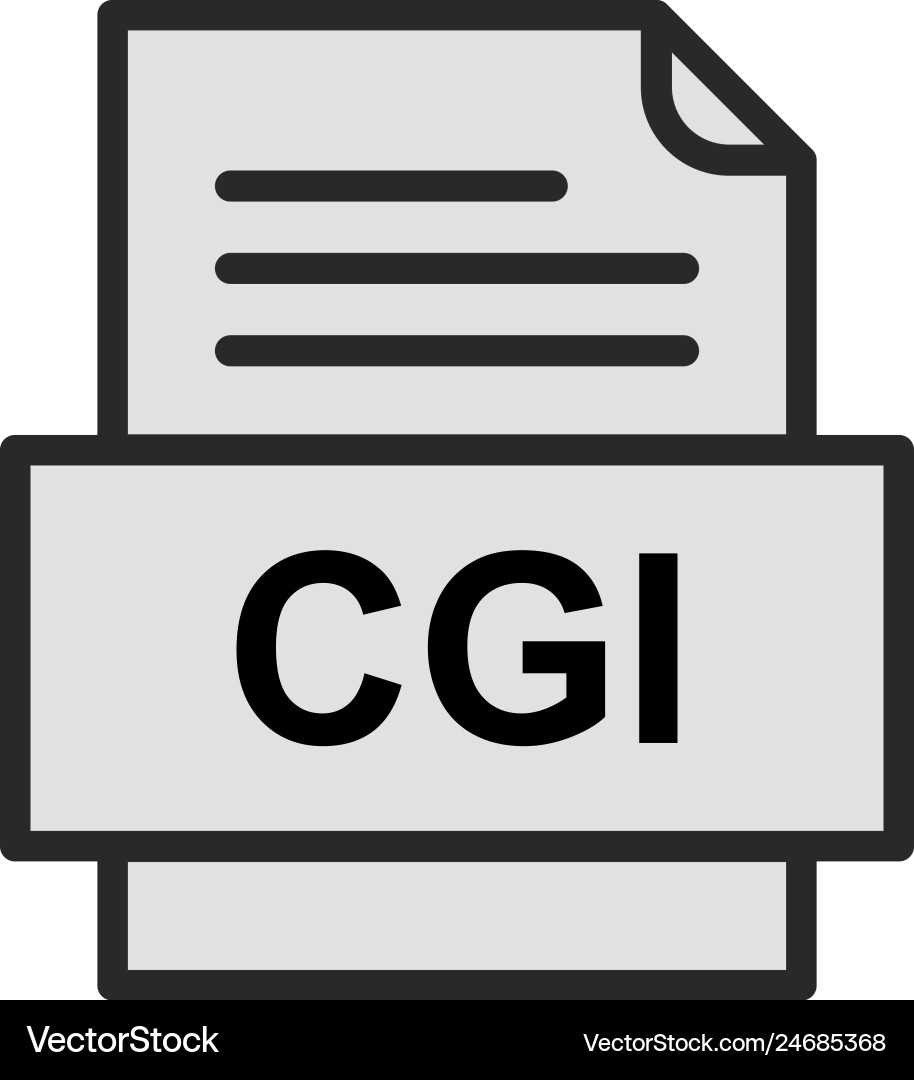 Cgi file document icon Vector Image