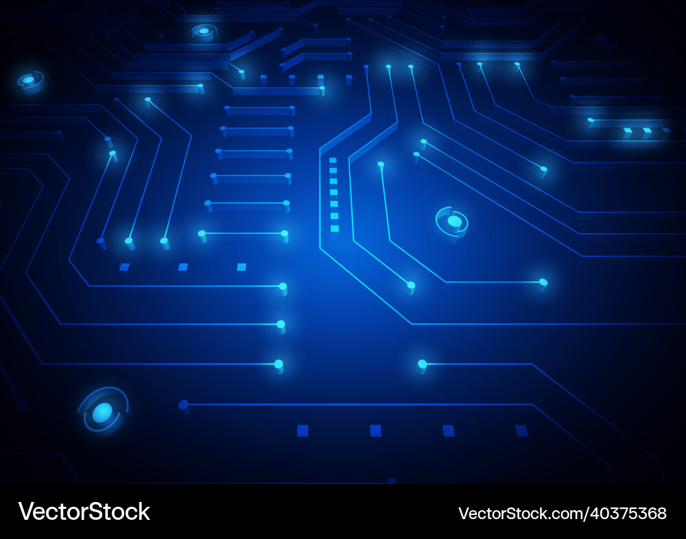 Circuit technology background with hi-tech digital Vector Image