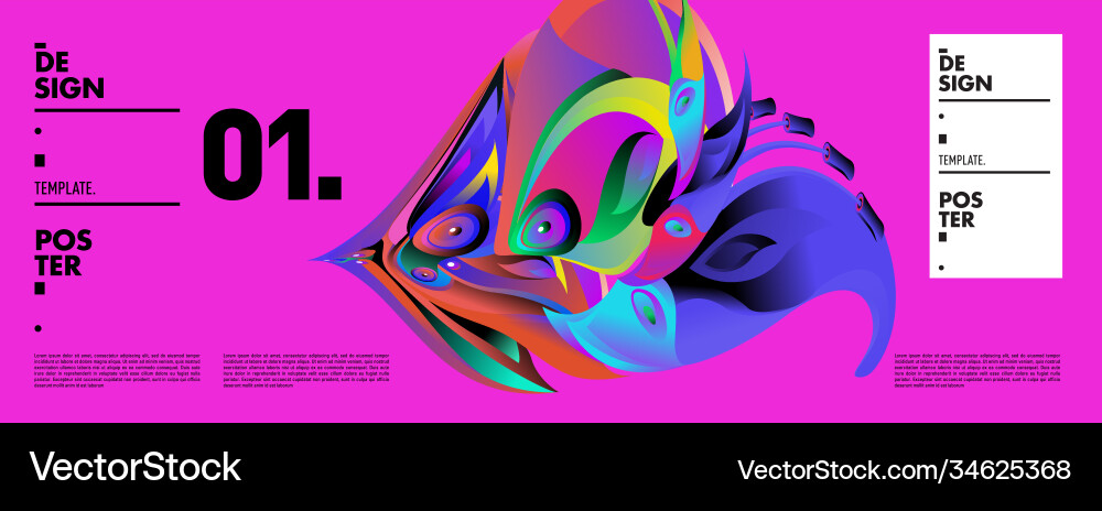 Landing page background template with colorful Vector Image