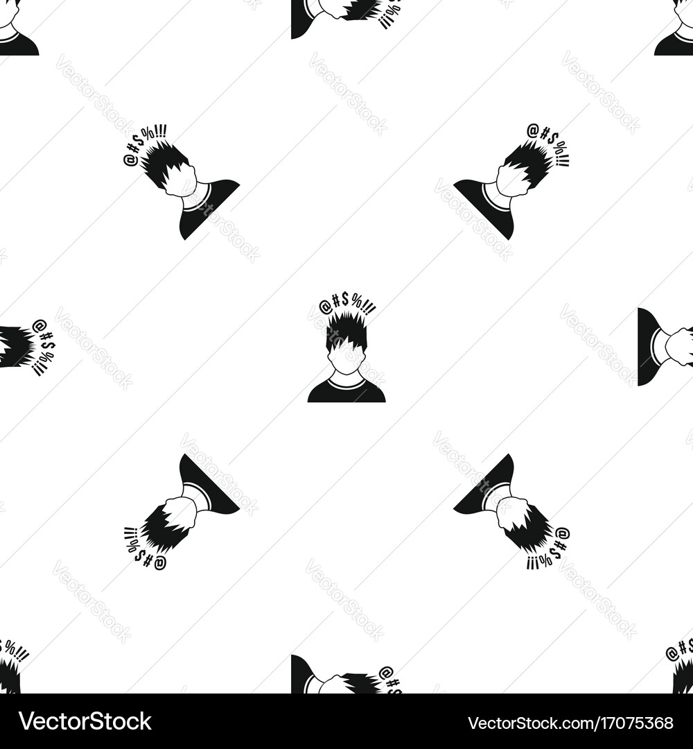 Man with different signs over his head pattern Vector Image