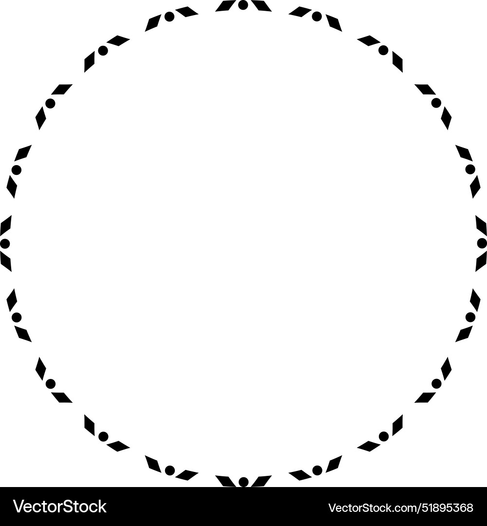 Minimalist circular pattern frame for design Vector Image