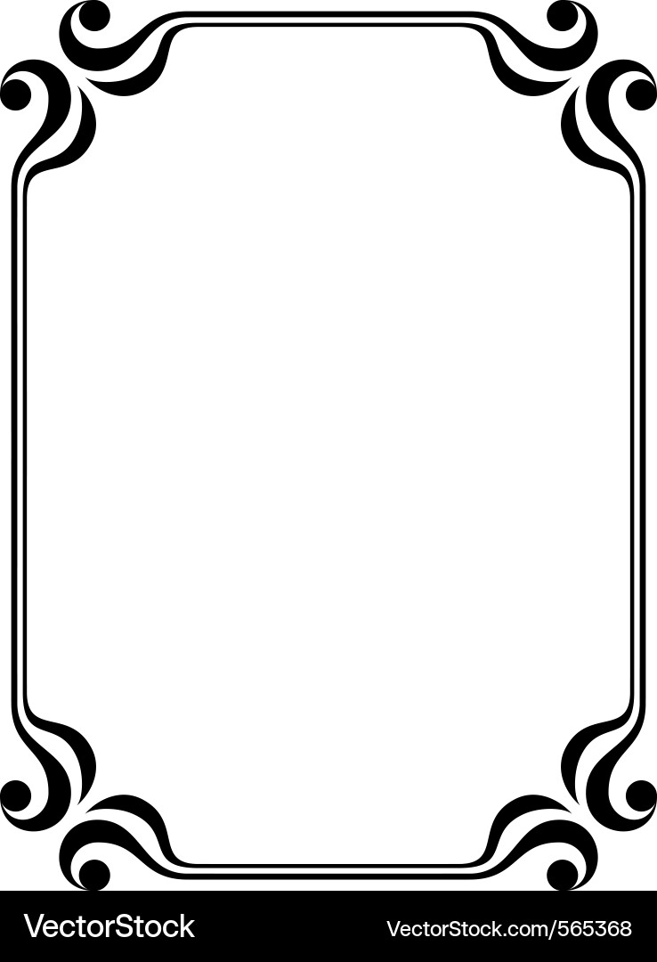 Ornate Filigree Frame Vector Image