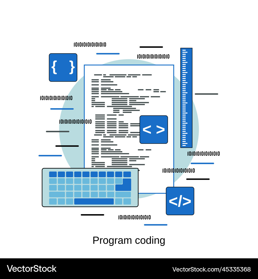 Program coding concept vector image