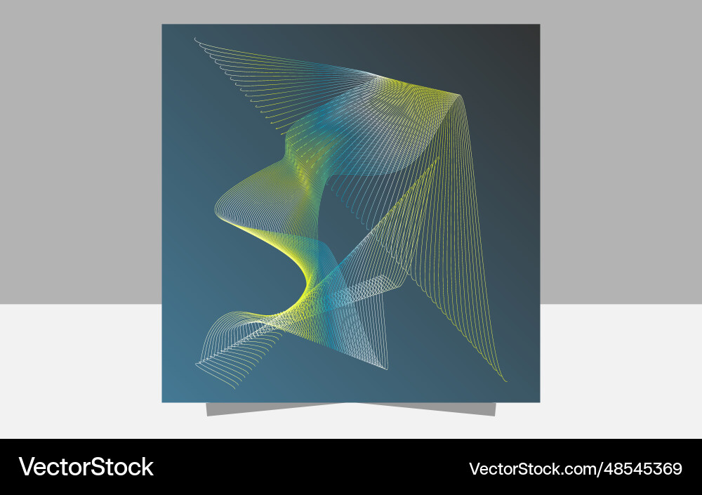 Abstract line effect background design col Vector Image