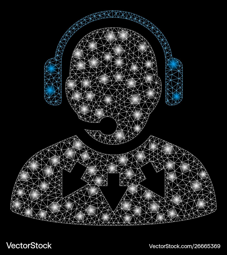 Bright mesh network operator message with flare Bright mesh network operator message with flare vector image