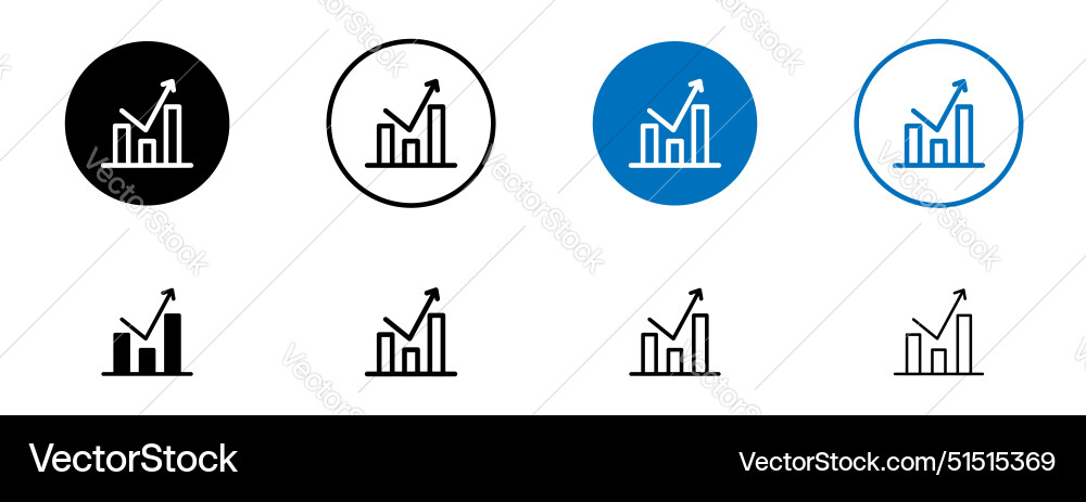 Chart histogram icon Chart histogram icon Vector Image