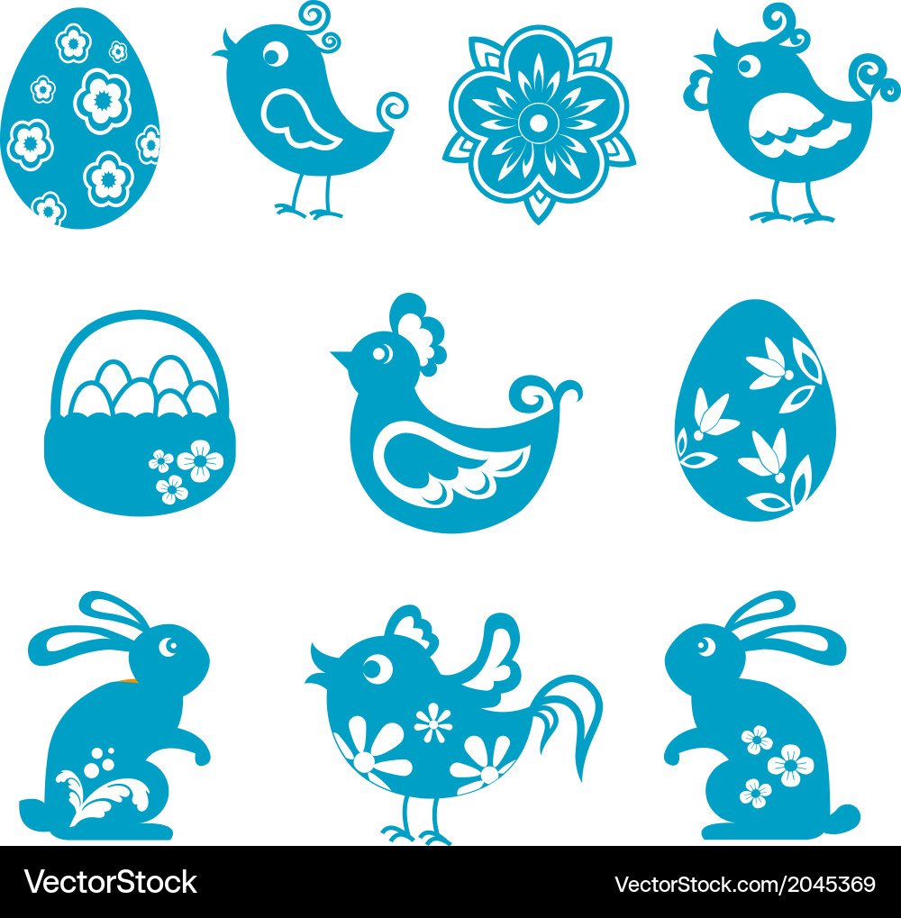 Easter Symbol Collection Vector Image