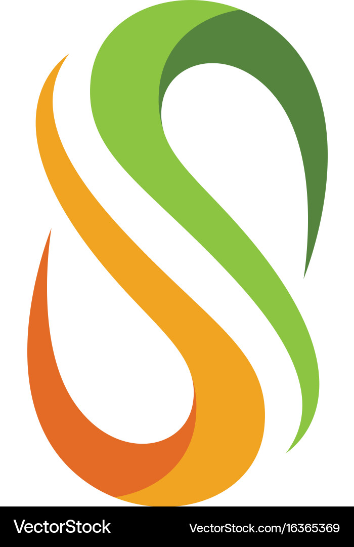 Infinite Loop Logo Template vector image