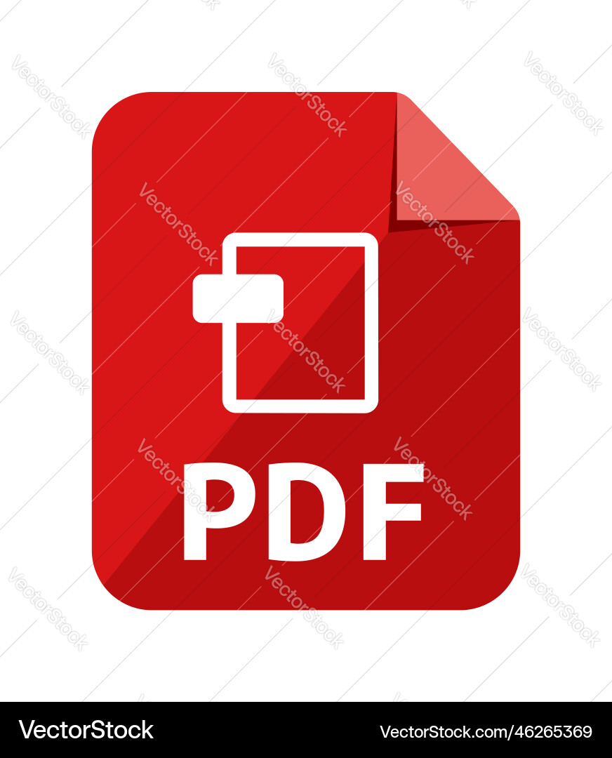 PDF File Format Icon Vector Image