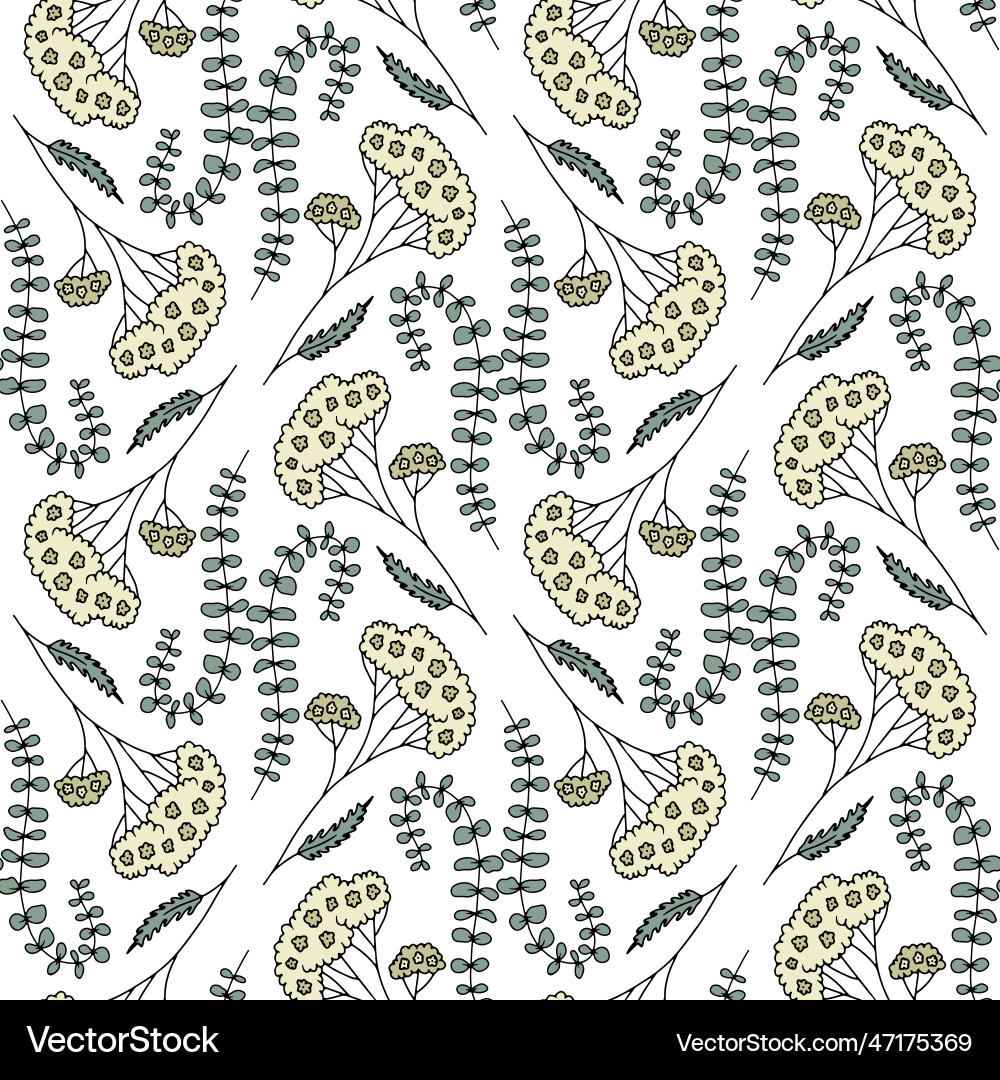 Seamless pattern with hand drawn abstract Vector Image