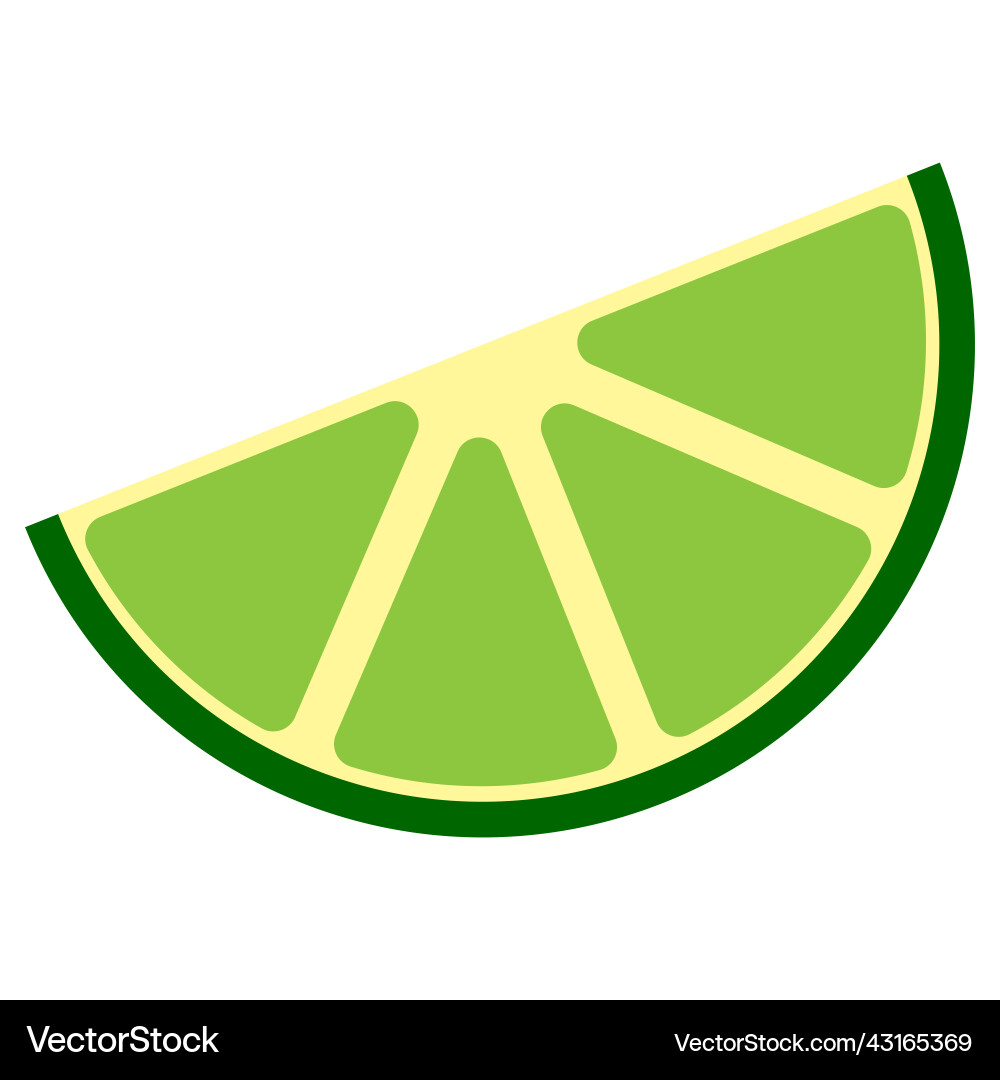 Simple flat of lime slice Vector Image