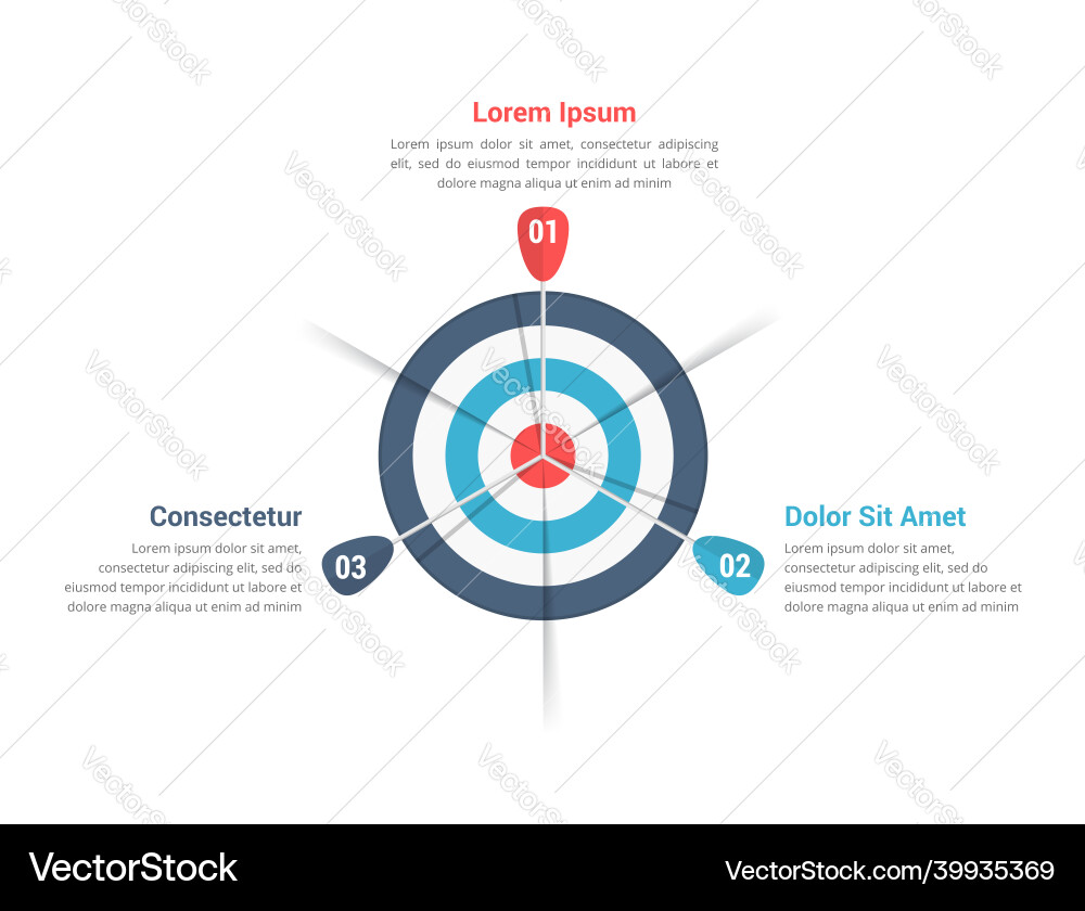Target with Three Arrows - Goal Achievement vector image