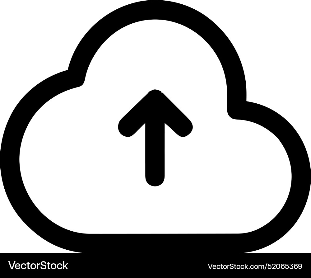 Upload outline icon symbol image Vector Image
