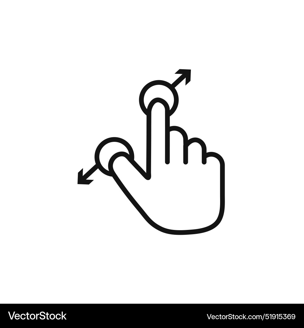 Zoom gesture icon set collection for web Zoom gesture icon set collection for web vector image